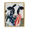 Stupell Industries Farm Cow American Flag Animal Floater Framed Art